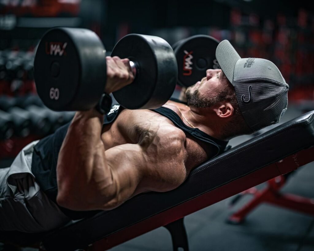 Adjustable bench: incline dumbbell workout